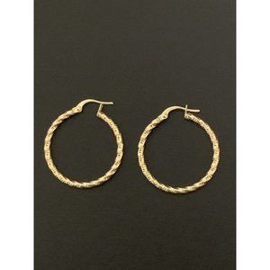 18K Gold Hoop Earrings